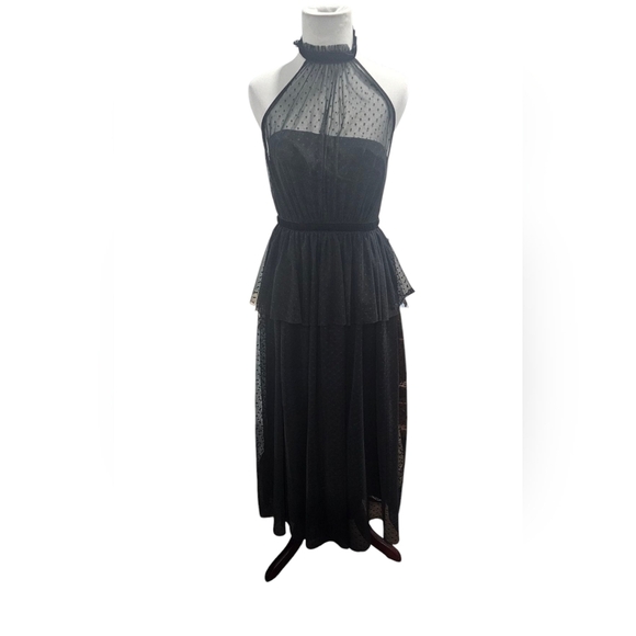 Avec les filles Women Polka Dot Open Back Sheath Dress - Picture 5 of 6